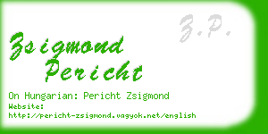 zsigmond pericht business card